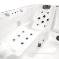 Luxury whirlpool outdoor hot tub with fountains